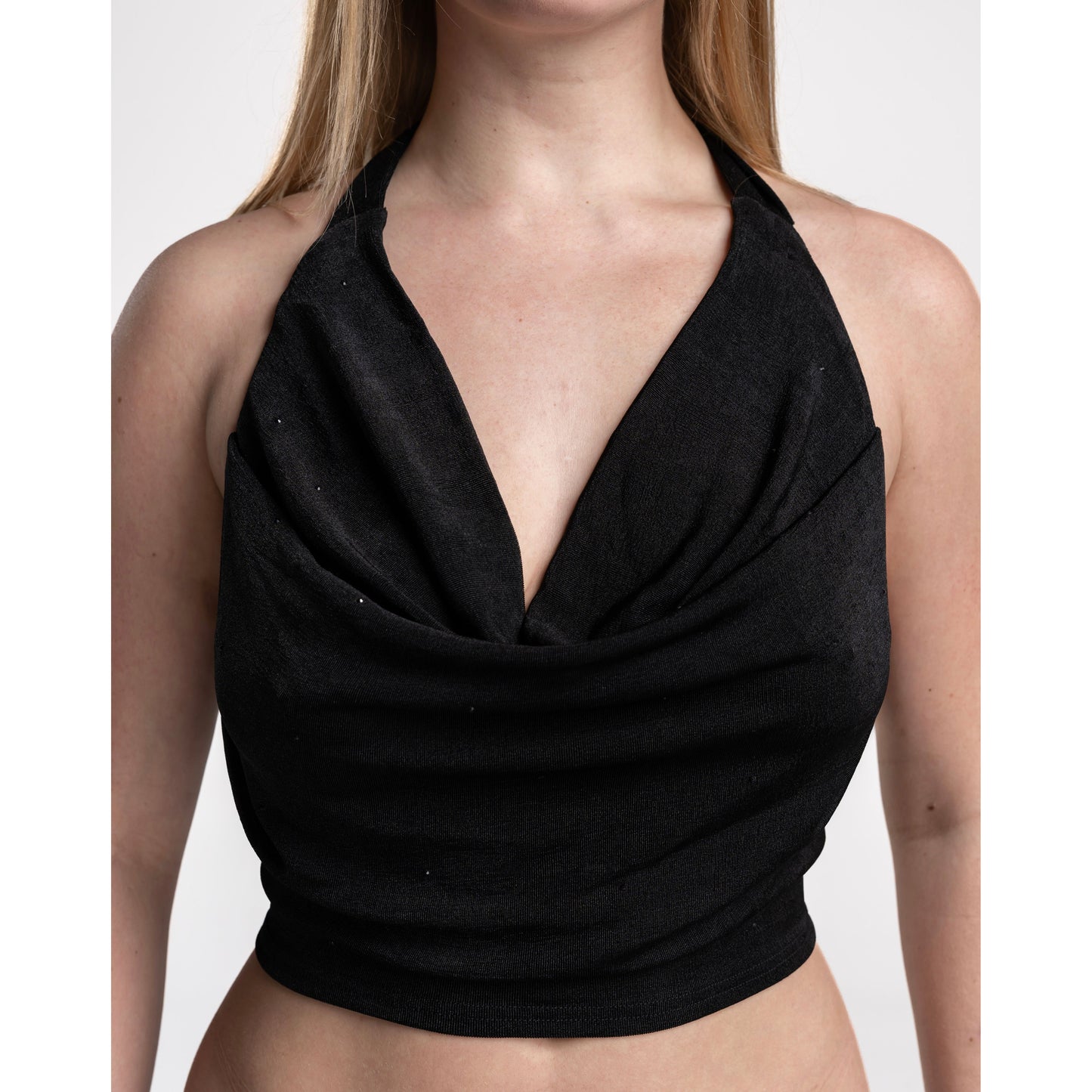COWL NECK HALTER TOP