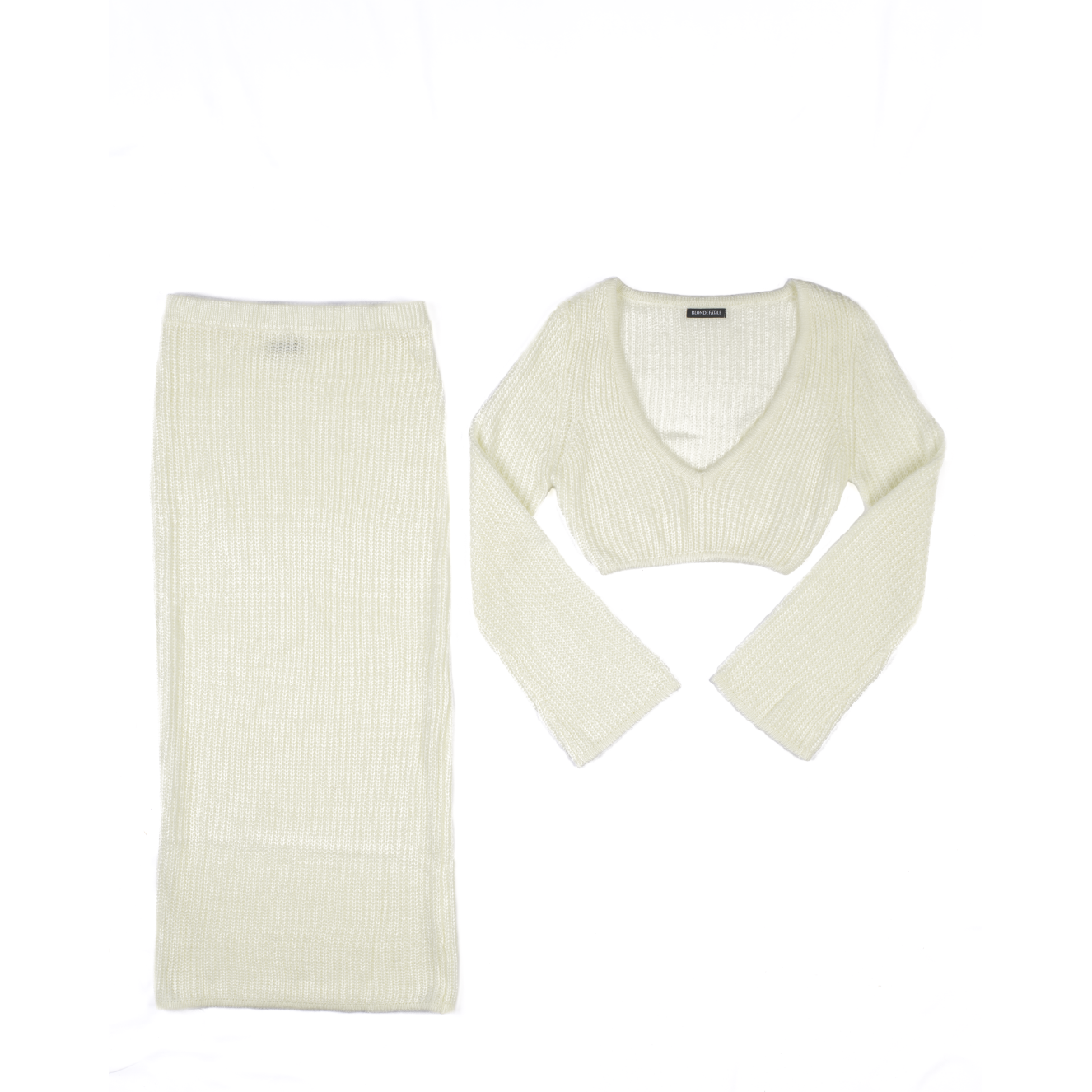 IVORY KNITTED TWO PIECE SET