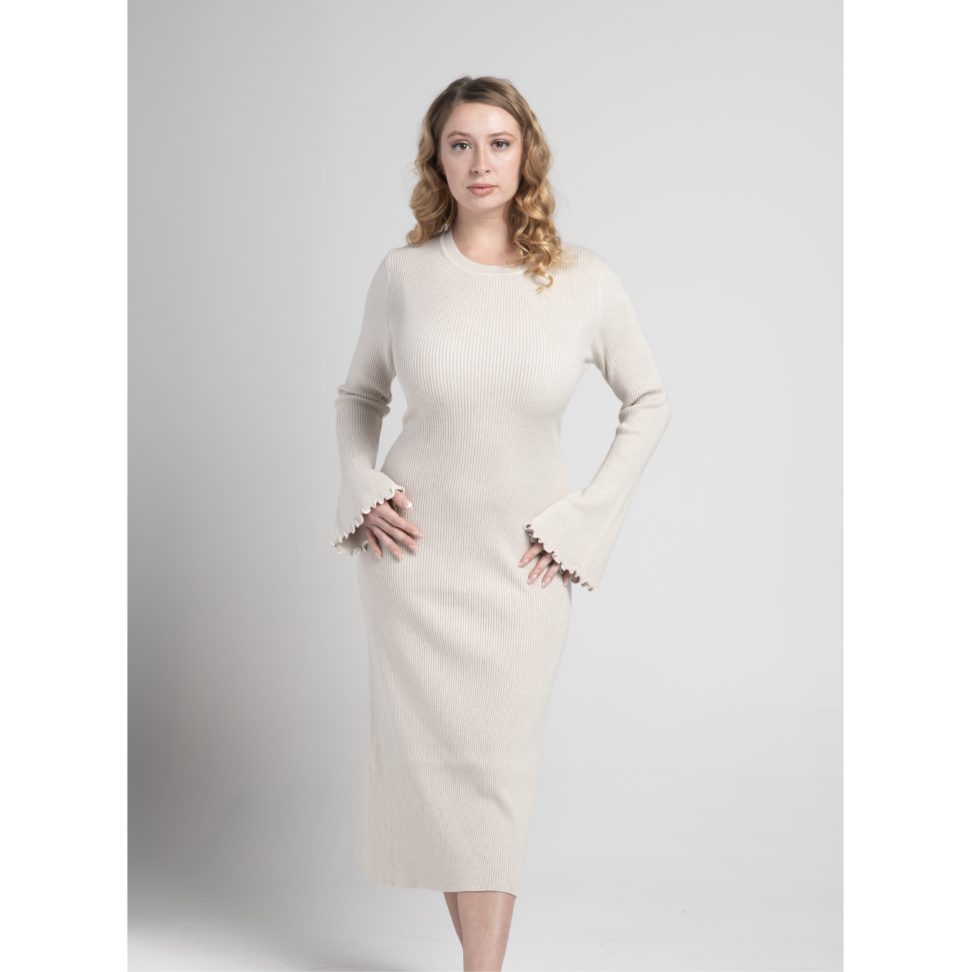 RIBBED SWEATER DRESS