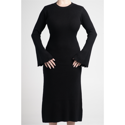 RIBBED SWEATER DRESS