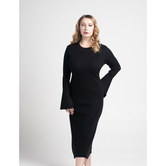 RIBBED SWEATER DRESS