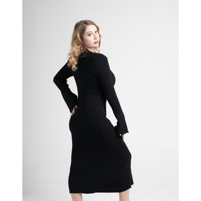 RIBBED SWEATER DRESS