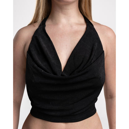 COWL NECK HALTER TOP