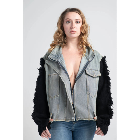 SWEATER DENIM JACKET