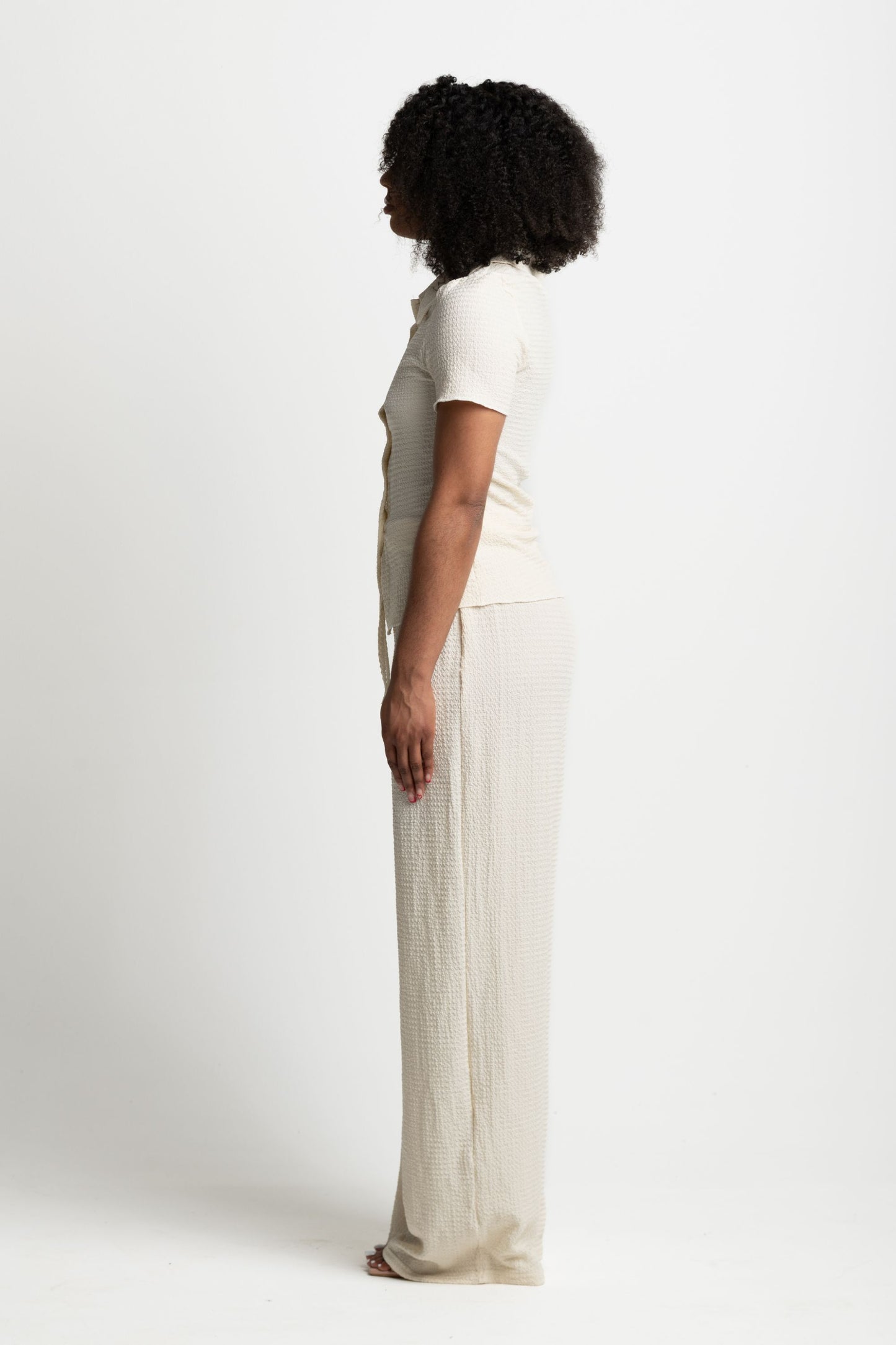 TEXTURED TOP AND PANTS SET