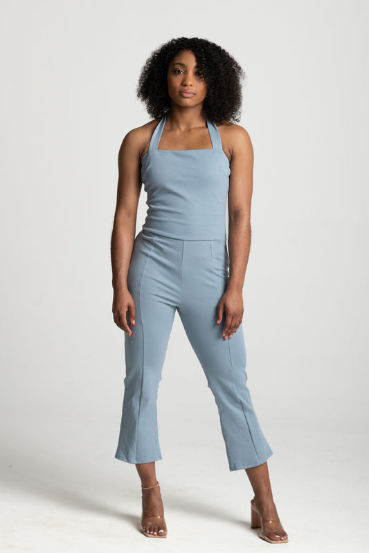 HALTER CAPRI JUMPSUIT